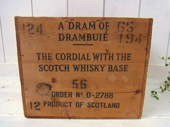 【DRAMBUIE】ドランブイ・リキュールのヴィンテージ・ウッドボックス/木箱/USA
