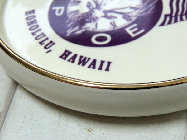 【ハワイ・ホノルル】エルクスロッジ・第616号・アドバタイジング・ビンテージ・灰皿・陶器製・星条旗