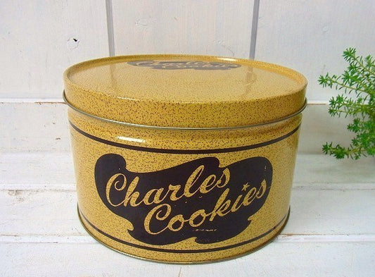 【Charles Cookies】ティン製・ヴィンテージ・クッキー缶/ブリキ缶　USA