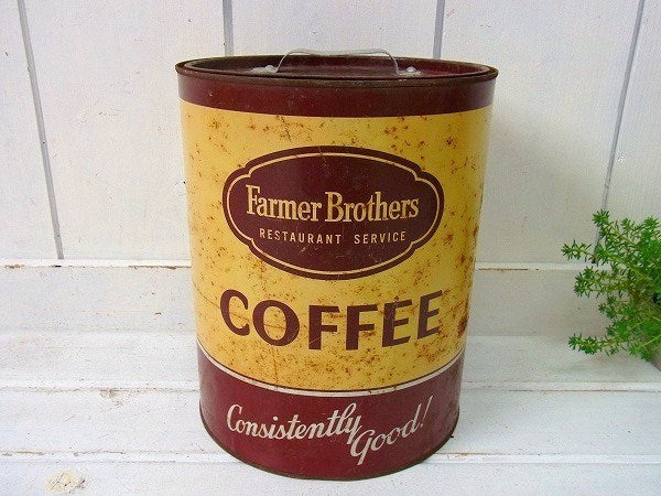 【FARMER BROS CO.】COFFEE・ブリキ製・ヴィンテージ・コーヒー缶/ティン缶　USA