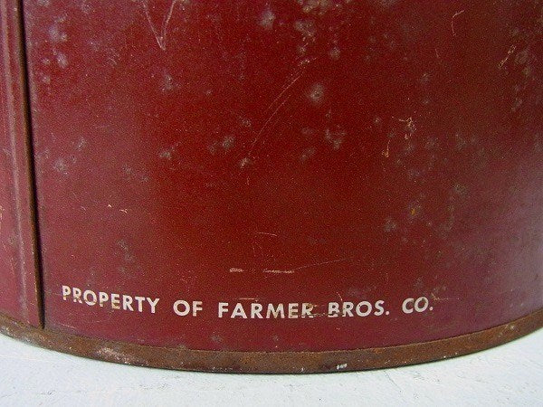 【FARMER BROS CO.】COFFEE・ブリキ製・ヴィンテージ・コーヒー缶/ティン缶　USA