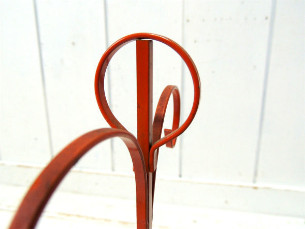 6客用 オレンジトーン・ヴィンテージ・アイアン製・マグツリー・マグカップホルダー・キッチン雑貨