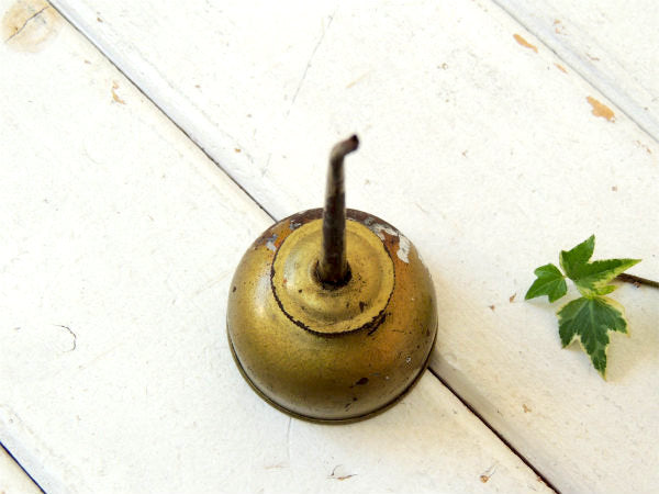 ゴールド×ロングノズル USA ヴィンテージ 工具 オイラー 油差し 工業系 ガレージ モーター系