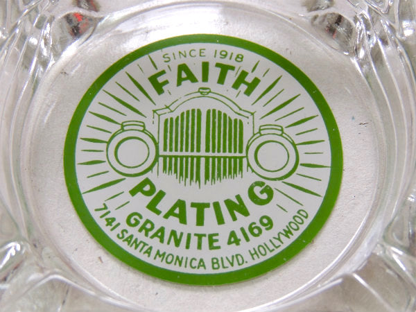 1918s・FAITH PLATIN・自動車関連・アドバタイジング・ヴィンテージ・ガラス製・灰皿