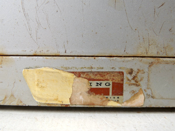 【シルバーグレー】仕切り・メタル製・ヴィンテージ・書類スタンド/ブックスタンド