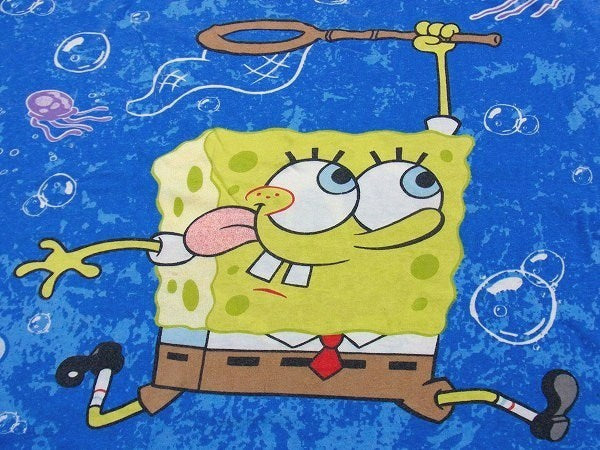 【スポンジボブ】スクエアパンツ・USED・ピロケース/枕カバー
