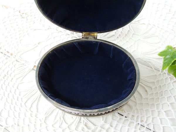 シルバープレート・オーバル型・ヴィンテージ・ジュエリーボックス・宝石箱・アクセサリーケース USA