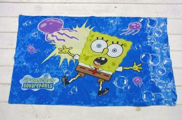 【スポンジボブ】スクエアパンツ・USED・ピロケース/枕カバー