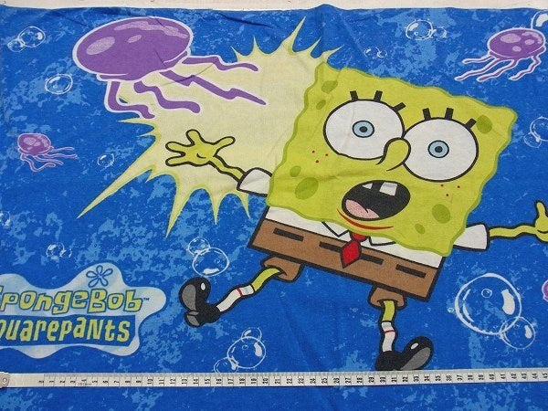【スポンジボブ】スクエアパンツ・USED・ピロケース/枕カバー