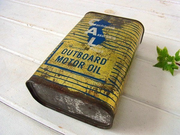 OUTBOARD カリフォルニア　CAL-STORES アメリカンビンテージ  オイル缶  USA モーター系 アメ車