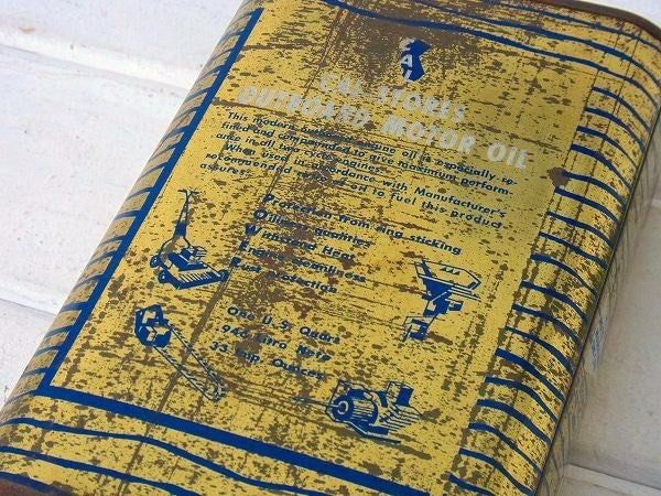 OUTBOARD カリフォルニア　CAL-STORES アメリカンビンテージ  オイル缶  USA モーター系 アメ車