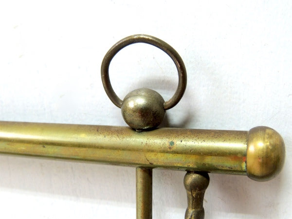 ミッドセンチュリー・真鍮製・折り畳み式・ヴィンテージ・ウォールフック・ハットラック・コートフック