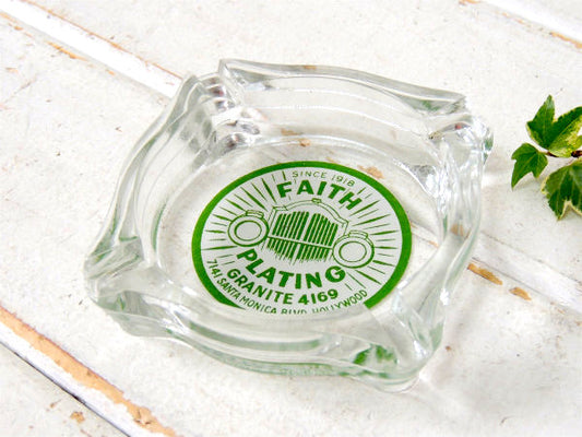 FAITH PLATIN・1918s・自動車関連・アドバタイジング・ヴィンテージ・ガラス製・灰皿