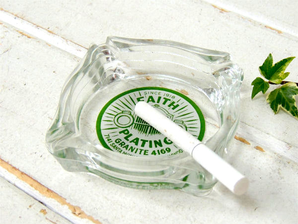 FAITH PLATIN・1918s・自動車関連・アドバタイジング・ヴィンテージ・ガラス製・灰皿