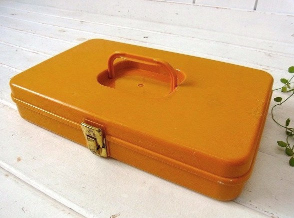 【WILSON】山吹色・ヴィンテージ・糸巻き収納ケース/スプールホルダー USA