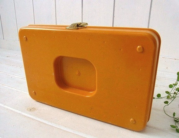 【WILSON】山吹色・ヴィンテージ・糸巻き収納ケース/スプールホルダー USA