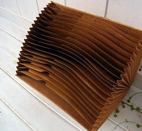 【Wilson Jones】クラフト紙製・ヴィンテージ・エキスパンディングファイル/書類ケース