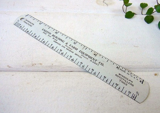 【UNITED　BUILDING&FARM..】ノベルティ・ヴィンテージ・ルーラー/物さし/USA