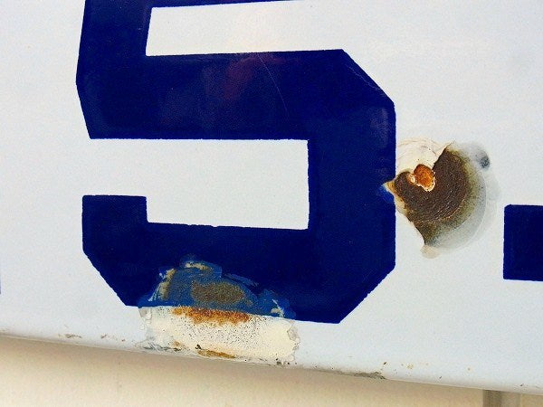 【25TH ST.】ホーロー製・ヴィンテージ・ストリートサイン/街路サイン/看板 USA