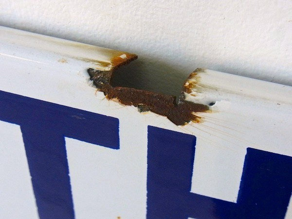 【25TH ST.】ホーロー製・ヴィンテージ・ストリートサイン/街路サイン/看板 USA