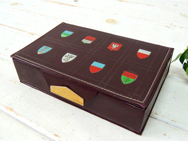 HICKOK イタリア 紋章柄・メンズ・ヴィンテージ・ジュエリーケース・宝石箱・ジュエリーボックス