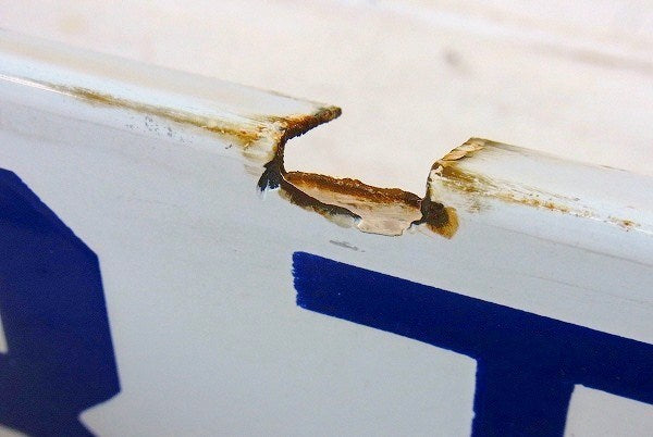 【E.18TH ST.】ホーロー製・ヴィンテージ・ストリートサイン/街路サイン/看板 USA