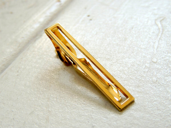 【2本ライン】ゴールド×ダブルライン・ヴィンテージ・タイピン・ファッション・アクセサリー