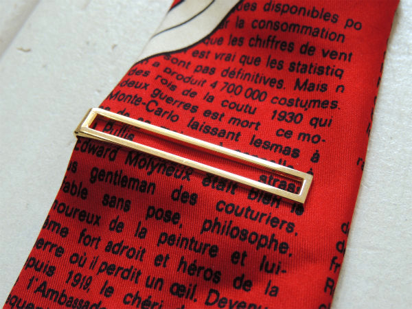 【2本ライン】ゴールド×ダブルライン・ヴィンテージ・タイピン・ファッション・アクセサリー