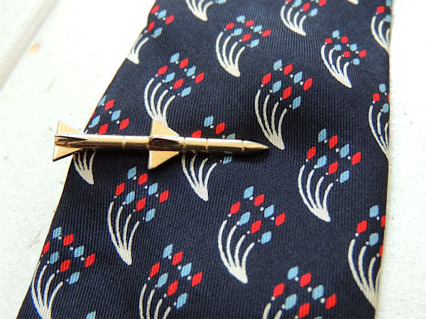 【1960's~・ミリタリー】ロケット&ミサイル・モチーフ・ヴィンテージ・タイピン・Robbins