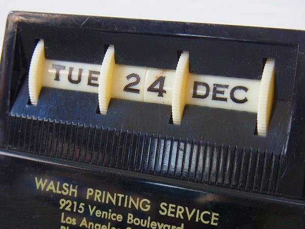 ノベルティ・プラスティック製・ヴィンテージ・デスクカレンダー/卓上カレンダー USA