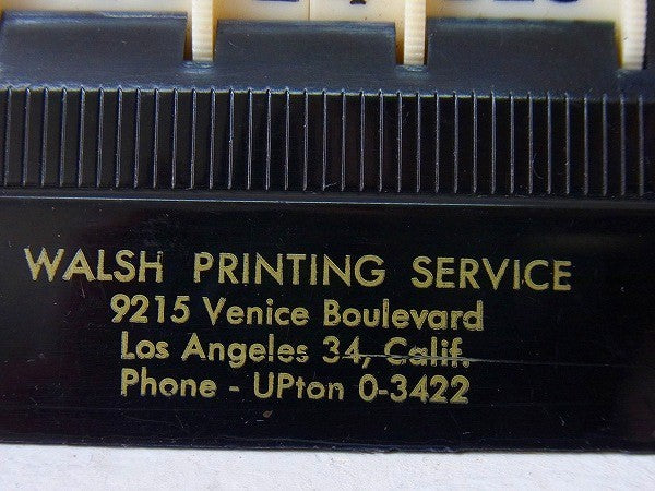 ノベルティ・プラスティック製・ヴィンテージ・デスクカレンダー/卓上カレンダー USA