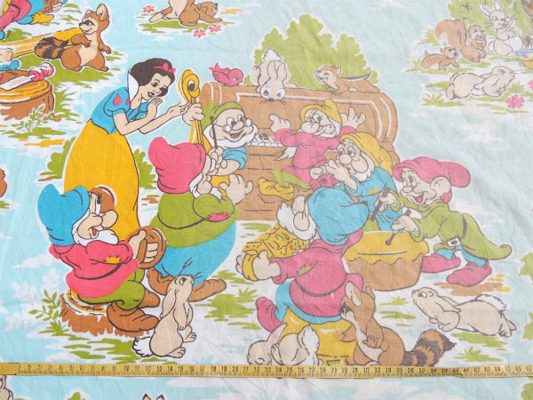 【白雪姫と7人の小人】USA!ディスニー・ヴィンテージ・ユーズドシーツ(ボックスタイプ)