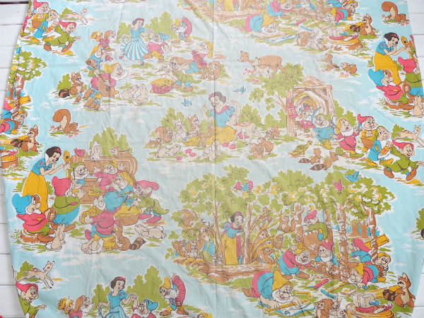 【白雪姫と7人の小人】USA!ディスニー・ヴィンテージ・ユーズドシーツ(ボックスタイプ)