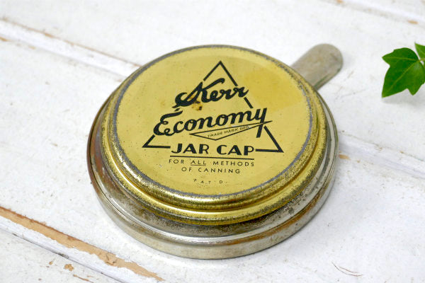 Kerr ガラスジャー キャップ・アドバタイジング・ヴィンテージ・灰皿・アシュトレイ USA