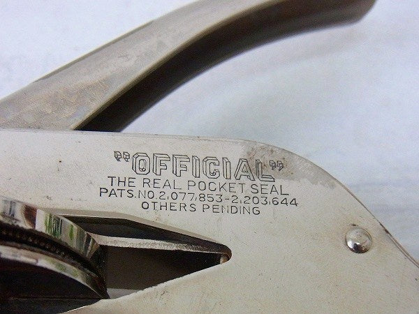 ハンディタイプ・ヴィンテージ・カンパニーシール/エンボッサー/ケース付き　USA