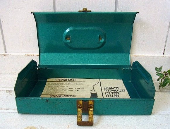 ブリキ製・ヴィンテージ・ツールボックス/工具箱/インダストリアル USA