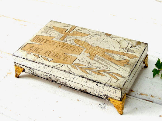 USAF アメリカ空軍・エアフォース・戦闘機・ミリタリー・ヴィンテージ・宝石箱・シガレットケース