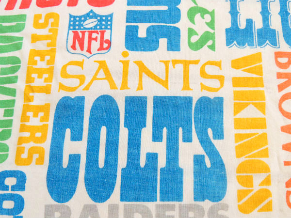 【NFL】アメリカンフットボール・スポーツ・チームネーム柄・ユーズドシーツ(フラットタイプ) USA