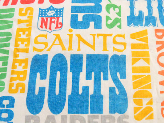 【NFL】アメリカンフットボール・スポーツ・チームネーム柄・ユーズドシーツ(フラットタイプ) USA