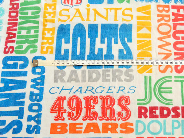 【NFL】アメリカンフットボール・スポーツ・チームネーム柄・ユーズドシーツ(フラットタイプ) USA