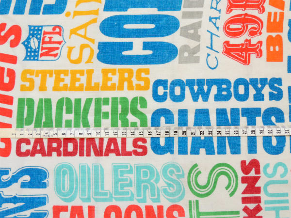 【NFL】アメリカンフットボール・スポーツ・チームネーム柄・ユーズドシーツ(フラットタイプ) USA