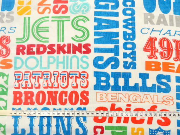 【NFL】アメリカンフットボール・スポーツ・チームネーム柄・ユーズドシーツ(フラットタイプ) USA
