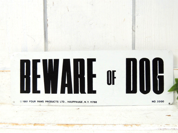 【BEWARE OF DOG】猛犬注意・侵入禁止・標識・ヴィンテージ・サイン・看板・NY