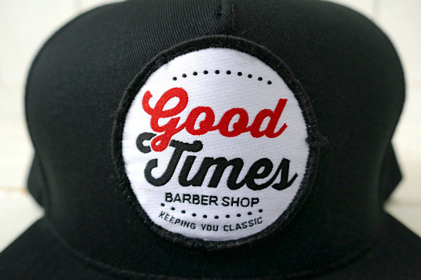 【Good Times】カリフォルニア・バーバーショップ・ワッペン付き・BARBER・キャップ US