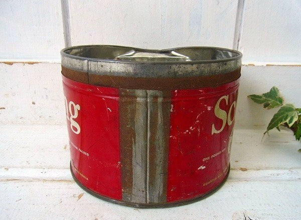 【Schilling COFFEE】ブリキ製・ヴィンテージ・コーヒー缶/ティン缶 USA