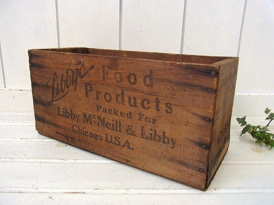 【Libby's】リビー・アンティーク・ウッドボックス/木箱　USA