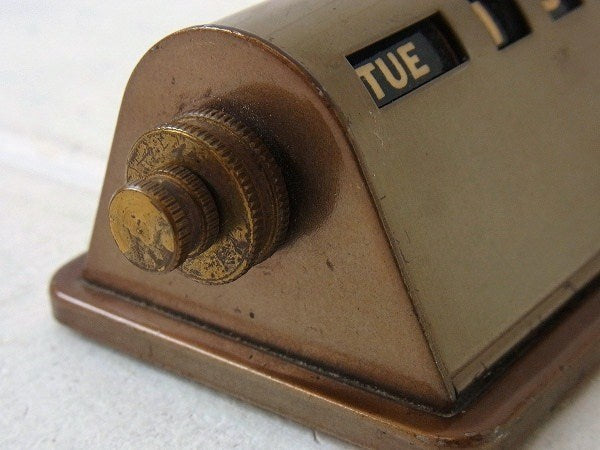 【パークシャーマン】メタル製・アンティーク・デスクカレンダー/卓上カレンダー USA