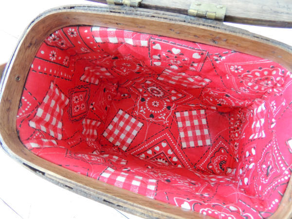 【Caro-Nan】1974年・トラベルシリーズ・木製・アンティーク・カロナンバスケット/カゴバッグ