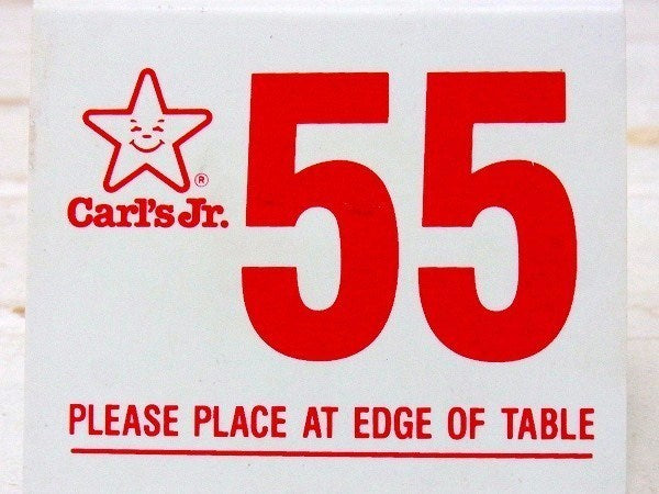 【Carl's Jr.】55・カールスジュニア・卓上・ナンバープレート/番号札 USA