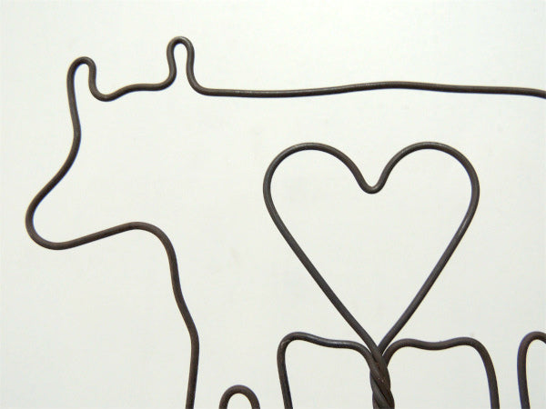 牛 COW・シャビー・アイアン×木製 ハンドル・ヴィンテージ・布団たたき・カーペットビーター USA